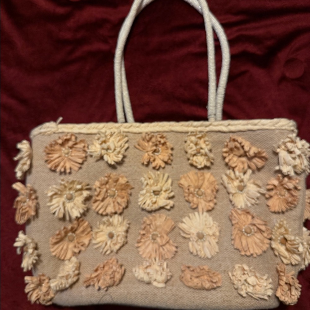 Floral Beige Tote Bag - Picture 2 of 6